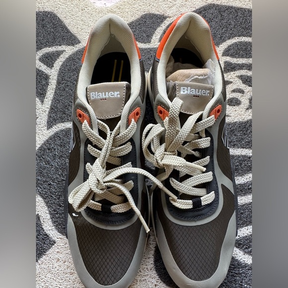 Blauer Men's Gray and Orange Sneakers - Picture 6 of 8